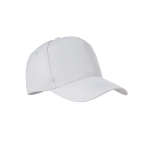 Gorra de béisbol de 5 paneles en poliéster RPET talla 7 1/4 210 g/m2 color blanco