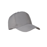 Gorra de béisbol de 5 paneles en poliéster RPET talla 7 1/4 210 g/m2 color gris