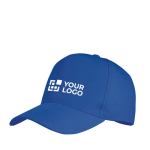 Gorra de béisbol de 5 paneles en poliéster RPET talla 7 1/4 210 g/m2 color azul real