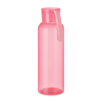 Botella de tritán en variados colores con asa de silicona 500ml color rosa transparente