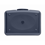 Fiambrera corporativa de PP reciclado con cierre fácil de clic 800ml color azul marino vista de impresión