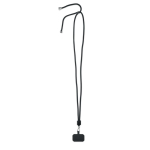Lanyard corporativo tubular en RPET para sujetar y llevar el teléfono color negro