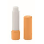 Bálsamo labial vegano sabor vainilla y FPS10 en estuche ABS reciclado color naranja