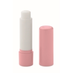 Bálsamo labial vegano sabor vainilla y FPS10 en estuche ABS reciclado color rosa