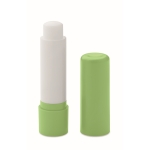 Bálsamo labial vegano sabor vainilla y FPS10 en estuche ABS reciclado color verde lima
