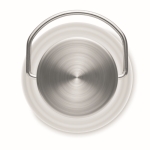 Botellas con logotipo hechas de tritán con tapa y asa de acero 800ml color transparente quinta vista