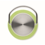 Botella reciclada RPET antifugas de colores llamativos 600ml color verde lima transparente cuarta vista