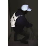 Gorra personalizada de béisbol poliéster 190T reflectante talla 7 1/4 color plateado mate segunda vista bodegón