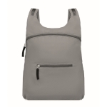 Mochila deportiva plegable reflectante con asas desmontables color plateado mate