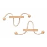 Rompecabezas promocional barato de madera con rectángulos color madera cuarta vista