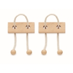 Rompecabezas promocional barato de madera con rectángulos color madera octava vista