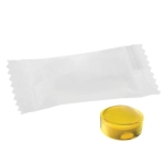 Caramelo duro mini sin azúcar envuelto en formato sobre color limón segunda vista