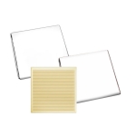 Chocolatinas de chocolate blanco 36% o negro 54% papel color plata color chocolate blanco cuarta vista