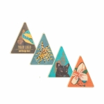 Árbol de navidad de chocolate blanco con caja personalizada color blanco cuarta vista