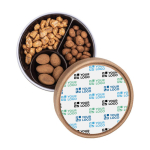 Trío de dulces navideños en caja kraft de materiales reciclados color natural vista principal