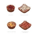 Cofre de 12 chocolates premium semienvueltos con 4 sabores distintos color negro quinta vista