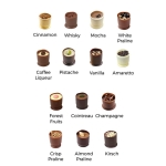 Cofre de 16 bombones belgas envueltos con surtido de rellenos color negro quinta vista