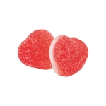 Gominolas en forma de corazón sabor fresa en sobre individual color fresa