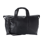 Bolsa deportiva de piel con bolsillo interior de cremallera color negro segunda vista