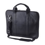 Maletín de piel para PC con múltiples compartimentos 15'' color negro segunda vista