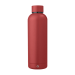 Botella térmica personalizada de acero reciclado acabado mate 500ml color burdeos segunda vista
