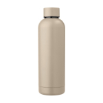 Botella térmica personalizada de acero reciclado acabado mate 500ml color beige primera vista