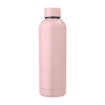 Botella térmica personalizada de acero reciclado acabado mate 500ml color rosa pastel primera vista