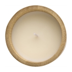 Vela ecológica de bambú con cera vegetal de 30 horas de duración color marrón tercera vista