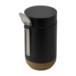 Tarro de acero con cuchara y base de corcho 400ml Tarro ToGo color negro tercera vista