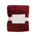 Mantas promocionales de fibra polar con diseño gofrado 230 g/m2 color burdeos primera vista