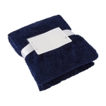 Mantas promocionales de fibra polar con diseño gofrado 230 g/m2 color azul tercera vista