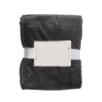 Mantas promocionales de fibra polar con diseño gofrado 230 g/m2 color gris primera vista