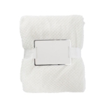 Mantas promocionales de fibra polar con diseño gofrado 230 g/m2 color beige primera vista