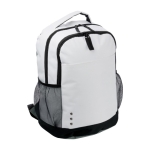 Mochila publicitaria de poliéster 600D con varios bolsillos exteriores primera vista