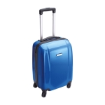 Trolley de ruedas giratorias con candado numeral y placa de metal color azul segunda vista