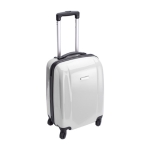 Trolley de ruedas giratorias con candado numeral y placa de metal color blanco segunda vista