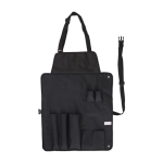 Delantal de nilón con 6 accesorios de BBQ de acero inoxidable color negro tercera vista