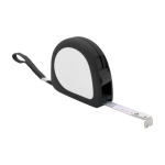 Flexómetro homologado de plástico con clip de metal y freno 3M color negro tercera vista