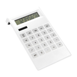 Calculadora de plástico de 8 dígitos con teclas antideslizantes color blanco tercera vista