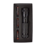 Linterna de aluminio y caucho con 14 LED y pilas incluidas color negro primera vista