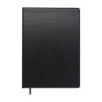 Cuaderno con tapa de polipiel en negro A4 hojas a rayas color negro primera vista