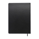 Cuaderno con tapa de polipiel en negro A4 hojas a rayas color negro segunda vista