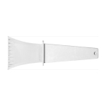 Rascador de hielo de plástico con mango fácil de usar color blanco primera vista