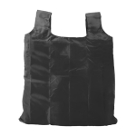 Bolsa plegable promocional de poliéster 190T para compra con mosquetón color negro segunda vista