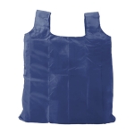 Bolsa plegable promocional de poliéster 190T para compra con mosquetón color azul segunda vista
