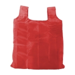 Bolsa plegable promocional de poliéster 190T para compra con mosquetón color rojo segunda vista