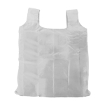 Bolsa plegable promocional de poliéster 190T para compra con mosquetón color blanco segunda vista