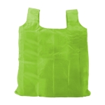 Bolsa plegable promocional de poliéster 190T para compra con mosquetón color verde claro segunda vista