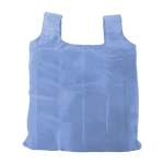 Bolsa plegable promocional de poliéster 190T para compra con mosquetón color azul claro tercera vista