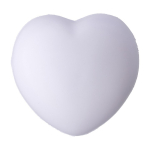 Pelota antiestrés publicitaria en forma de corazón ZenBeat color blanco primera vista